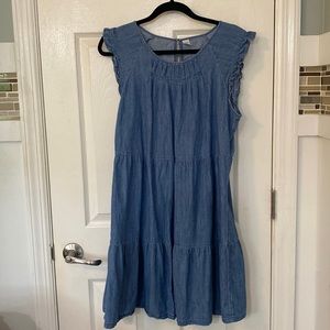 Denim tiered dress